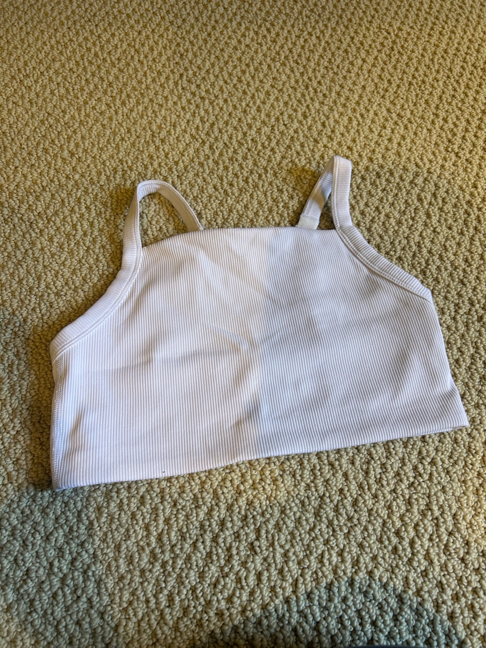 Offline by Aerie White Ribbed Sports Bra